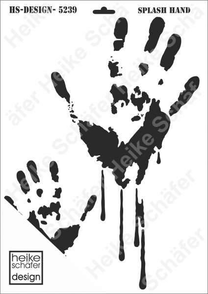 Schablone-Stencil A3 401-5239 Splash Hand